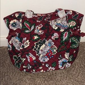 Maroon Vera Bradley Floral Shoulder Bag/Wallet